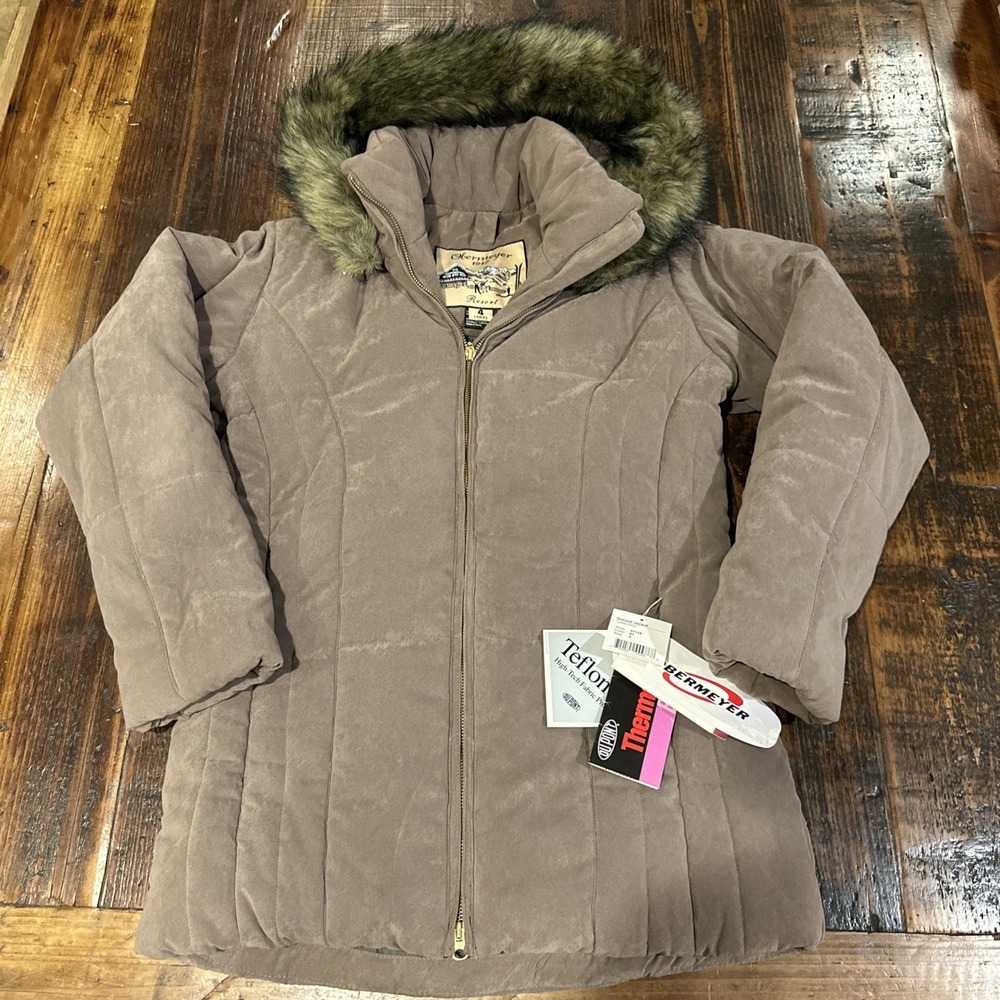 Obermeyer Resort Women's Size 4 Ski Parka Teflon HT Thermolite Olive